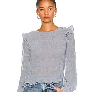 Steve Madden Past Lives Top in Dusty Blue